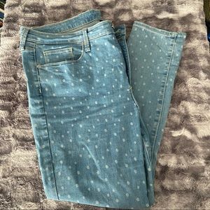 Polka Dot Denim Jeans